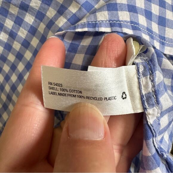Gap women’s button up‎ blouse xs blue white - Picture 4 of 7
